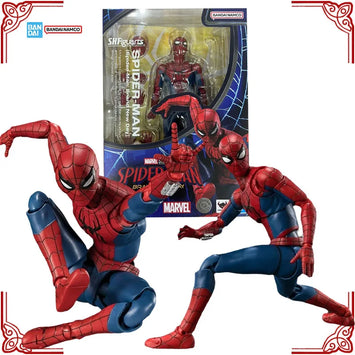 Genuine Bandai Marvel Model Kit SHF Spider-Man Brand New Day Anime Action Figure Collection Finished Model Toys Gifts
