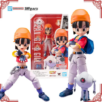 In Stock Genuine Bandai Dragon Ball GT Model Kit SHF Pan-GT-& Gill Ani