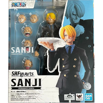 Bandai One Piece figura de anime SHF Sanji Romance Dawn figuras de acción Hi