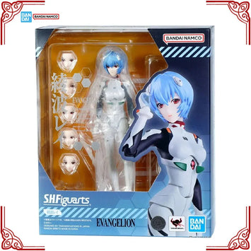 Em estoque Bandai original Evangelion Model kit SHF Ayanami Rei Anime Gir