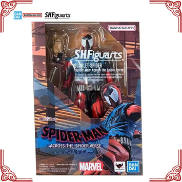 In Stock Bandai original Across The Spider-verse kit de modelismo SHF Scarlet