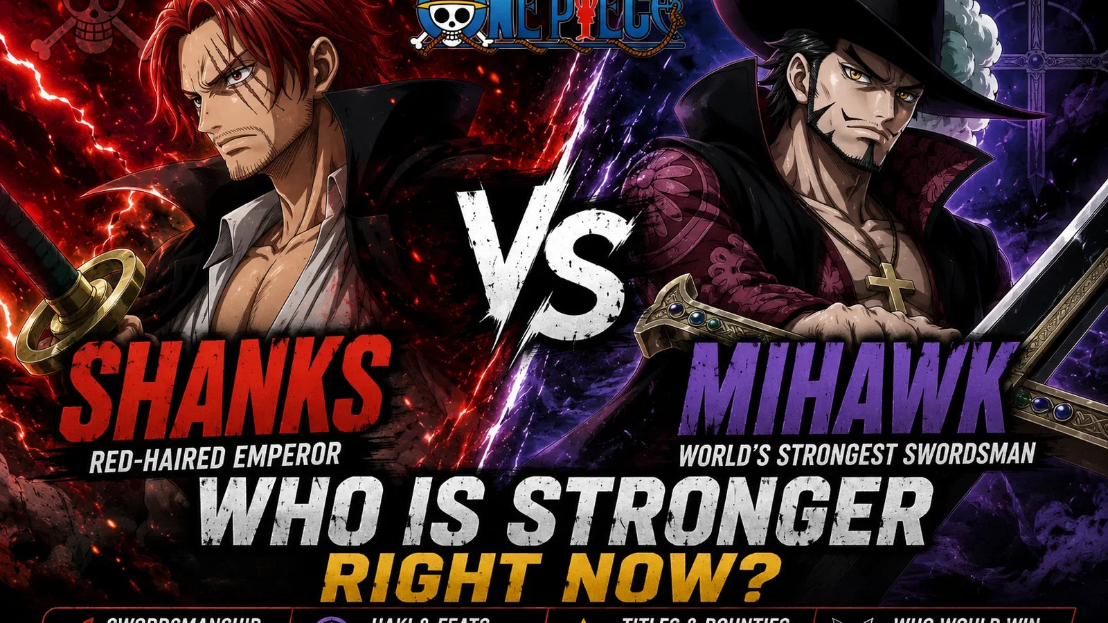 Shanks vs Mihawk: Who Is Stronger Right Now in One Piece?