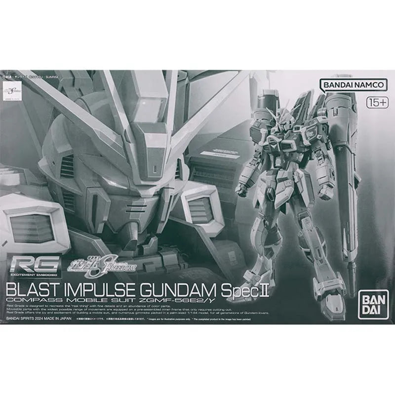 Bandai Gundam Model Kit RG Blast Impulse Spec 2 Anime Figure Gunpla Building Kit Collectibles Action Figures Toys For Fans Gift