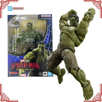 Genuine Bandai Marvel Model Kit SHF Hulk Spider-Man Brand New Day Anime Action Figure Collection Finished Model Toys