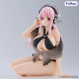 FuRyu Noodle Stopper Series Super Sonico Black Bikini Anime Figure  PVC Prize Figure Toy Gift For Fans With Original Color Box