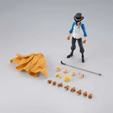 Bandai One Piece Anime Figure SHF Sabo Luffy Romance Dawn Nami Zoro Gu