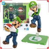Bandai Super Mario Bros Anime Figure SHF Luigi Action Figures High Pos