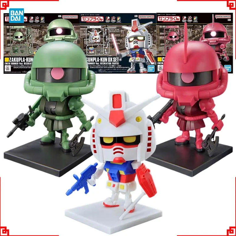 Bandai Gundam Model Kit 1/1 Gunpla-Kun DX Set Zakupla-Kun Char Zaku-Ku