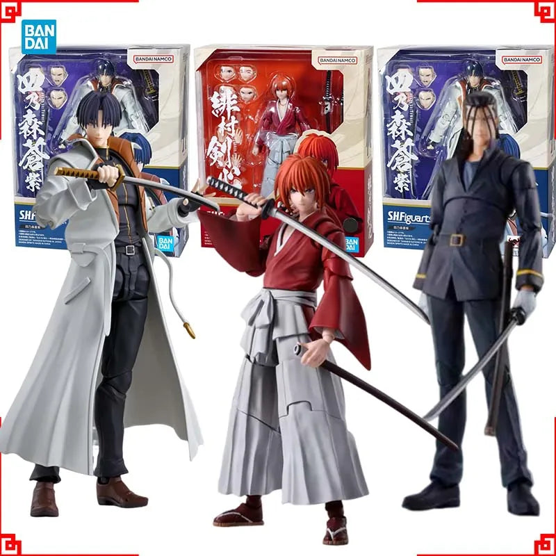 Bandai Rurouni Kenshin Anime Figure SHF Himura Kenshin Saito Hajime Sh