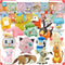 Bandai Pokémon Model Kit Plamo Psyduck Fuecoco Quaxly Pikachu Slowpoke Tepig Bulbasaur Alcremie Boneco de Ação Figuras de Anime Brinquedos