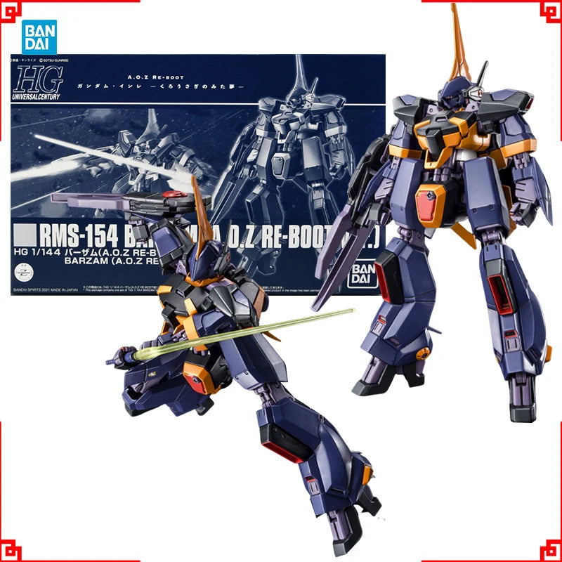 Bandai Gundam Model Kit HGUC Barzam AOZ RE Boot Anime Figure Gunpla Bu