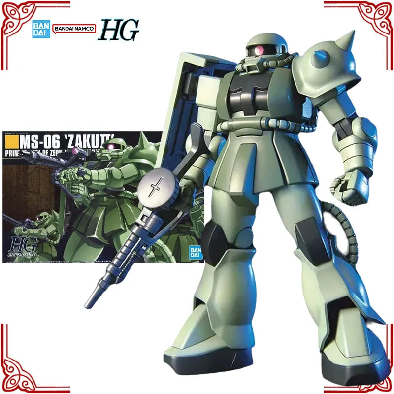 In Stock Genuine Bandai Gundam Model Kit HGUC 1/144 MS-06 Zaku 2 Anime