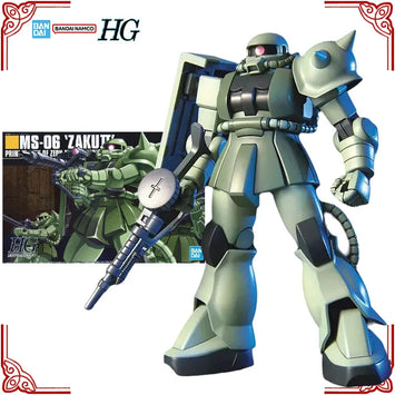 In Stock Genuine Bandai Gundam Model Kit HGUC 1/144 MS-06 Zaku 2 Anime