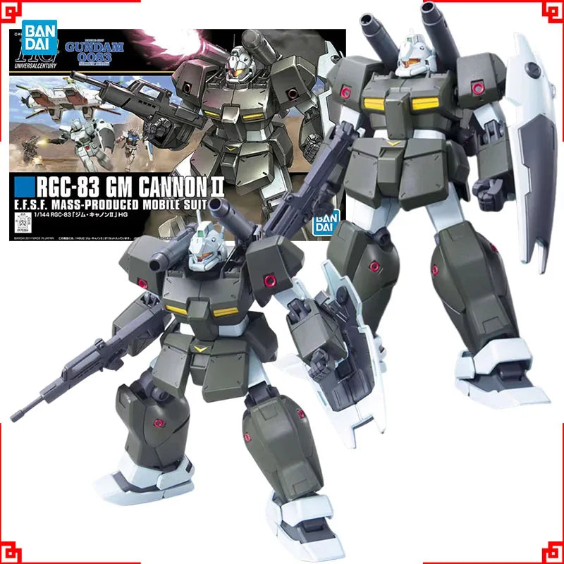 Bandai Gundam Model Kit HG GM Cannon 2 Anime Figure Gunpla Building Ki
