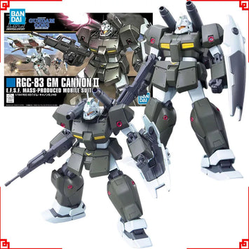 Bandai Gundam Model Kit HG GM Cannon 2 Anime Figure Gunpla Building Ki