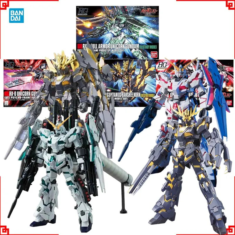 Bandai Gundam Model Kit HGUC Armor Unicorn Destroy Unicorn 02 Banshee 