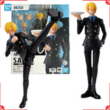 Bandai One Piece Anime Figura SHF Sanji Romance Dawn Figuras de Acción de Alta Posabilidad Juguetes Coleccionables para Niños Regalo