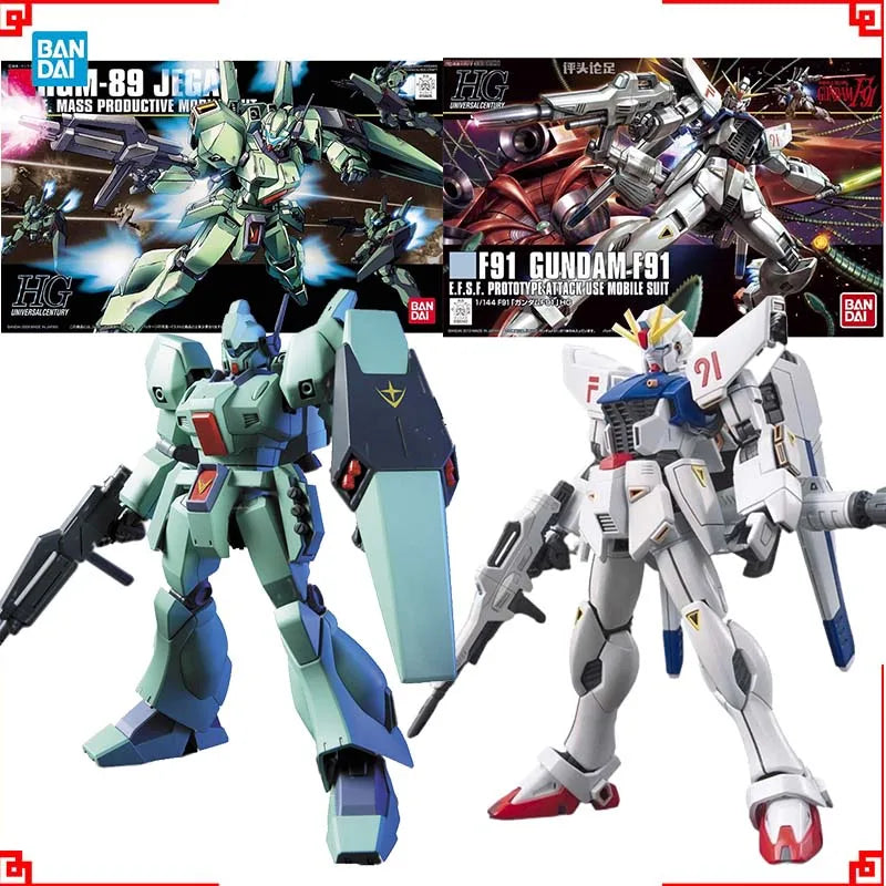 Bandai Gundam Model Kit HGUC Jegan F91 Action Figure Gunpla Building K