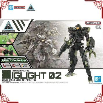In Stock Genuine Bandai Model Kit 30MM 1/144 eEXM-40 Iglight 02 Anime 